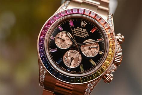 rolex daytona rainbow everose gold.